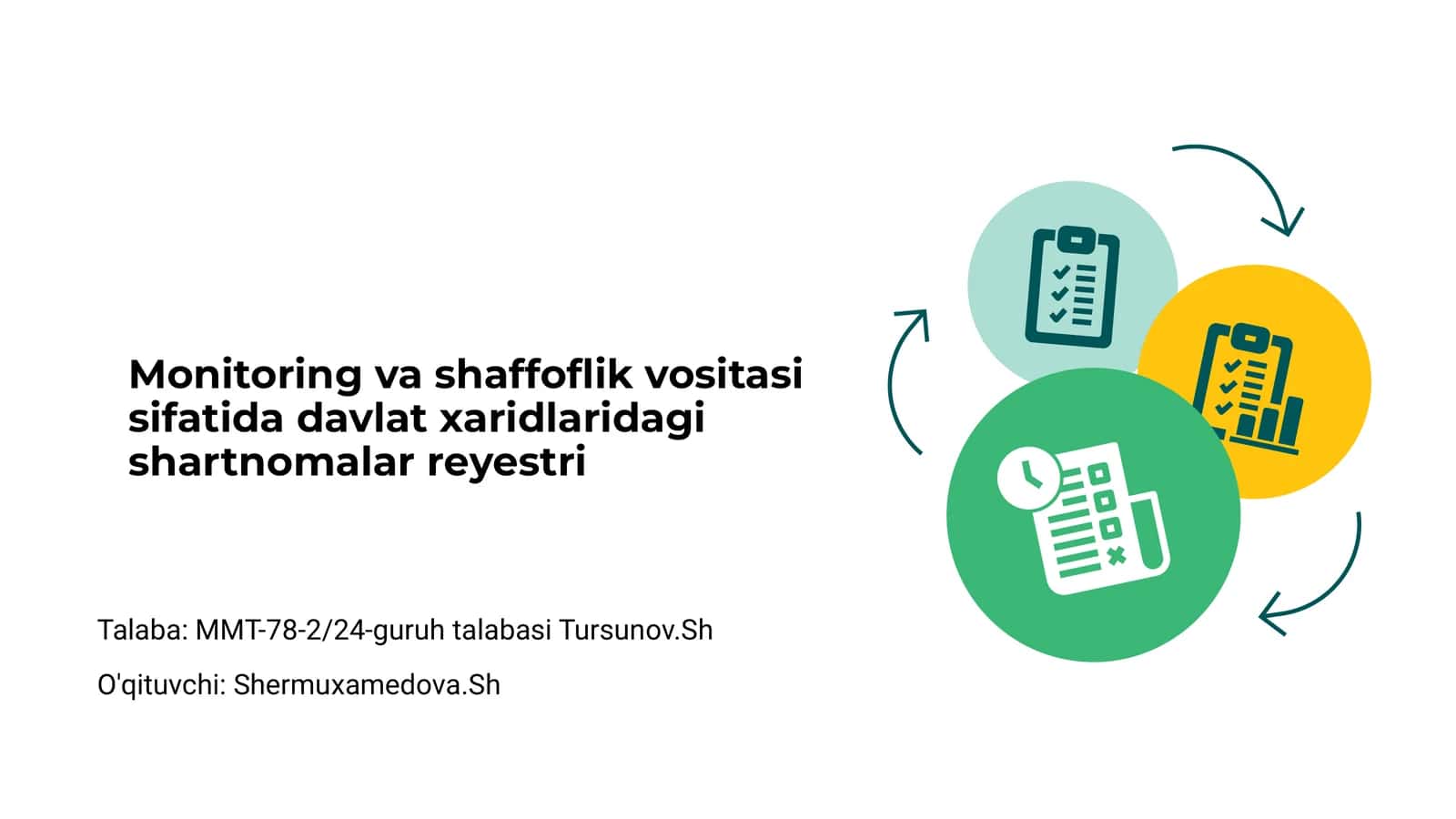 Monitoring va shaffoflik vositasi sifatida davlat xaridlaridagi shartnomalar reyestri 1