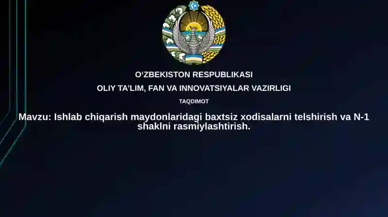 Ishlabchiqarish maydonlarida baxtsiz xodisalar 1