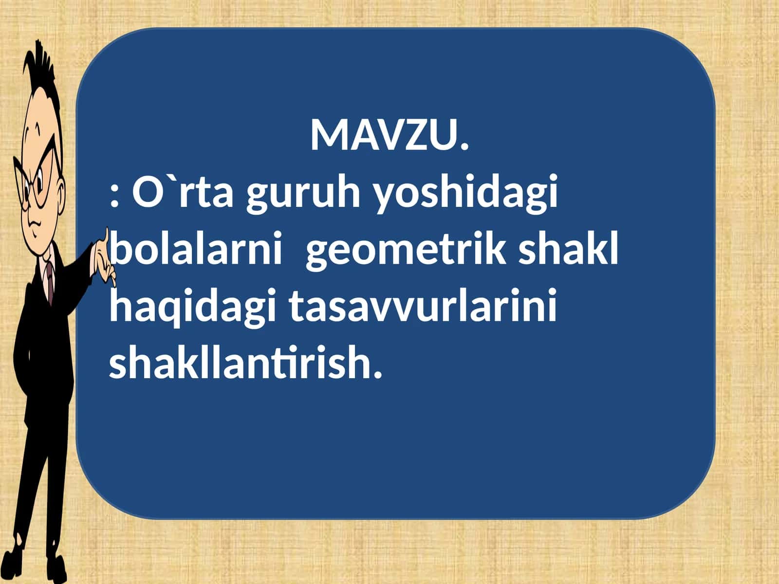 O`rtaguruh yoshidagi bolalarning geometrik shakl haqida tushunchalar 1