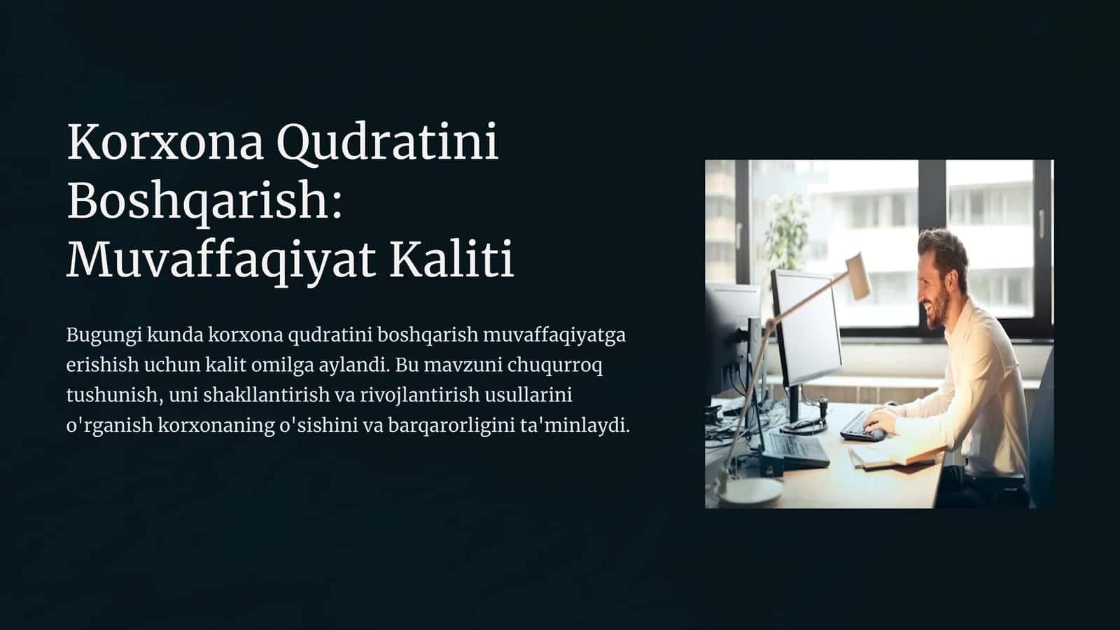Korxona Qudratini Boshqarish: Muvaffaqiyat Kaliti 1