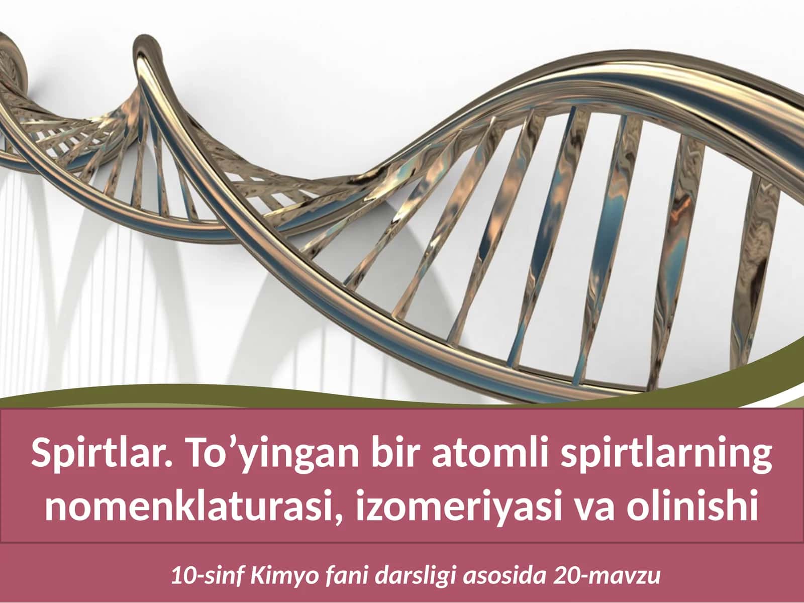 10-sinf Kimyo fanidarsligi asosida 20-mavzu 1