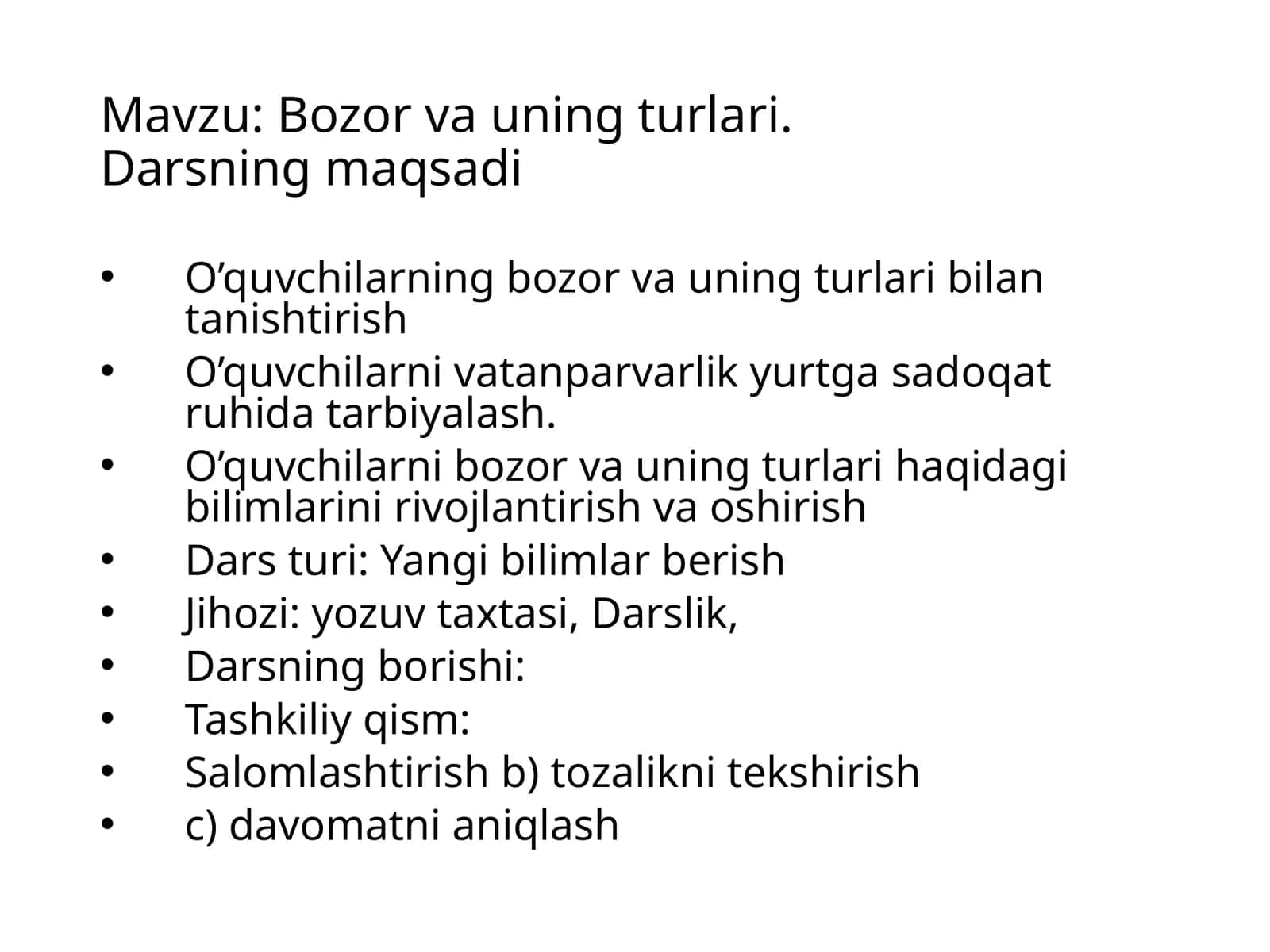 Bozor va uning turlari 1