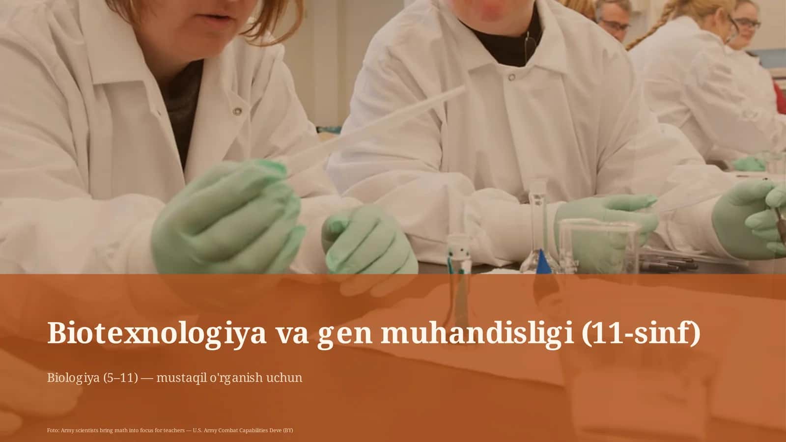 Biotexnologiya va gen muhandisligi (11-sinf) 1