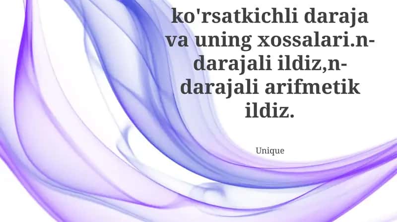 Ratsional ko'rsatkichli daraja va uning xossalari 1