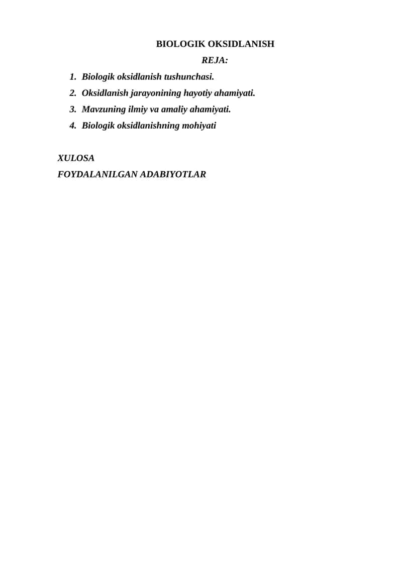 BIOLOGIK OKSIDLANISH 1