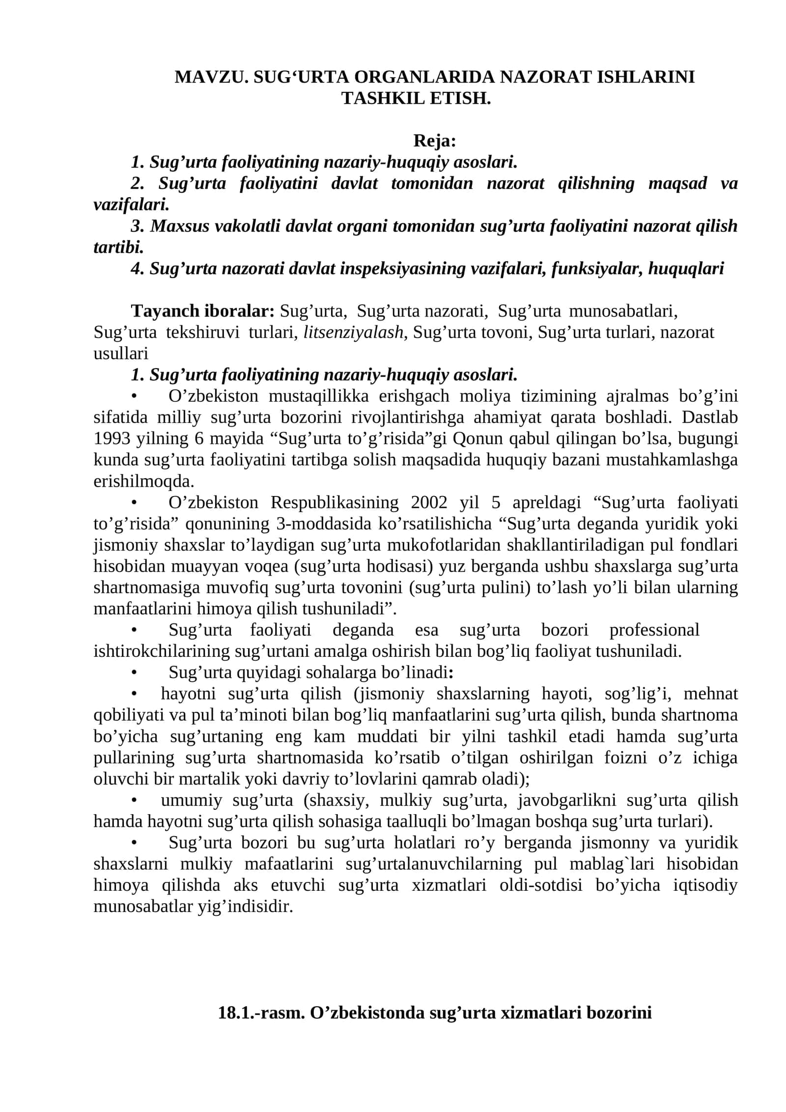 SUG‘URTA ORGANLARIDA NAZORAT ISHLARINI TASHKIL ETISH 1