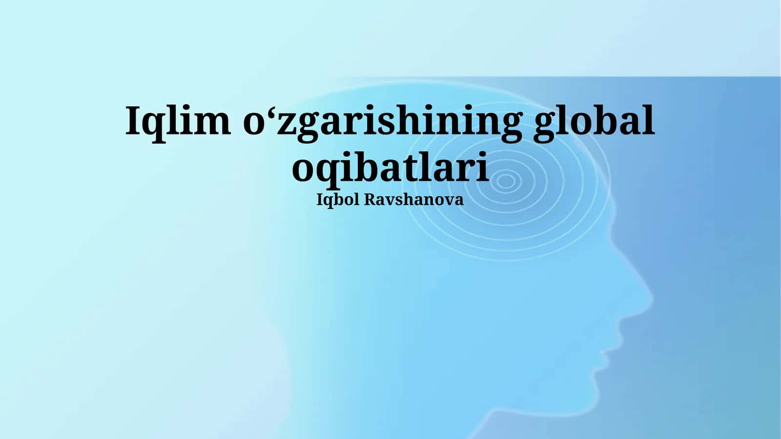 Iqlim oʻzgarishining global oqibatlari 1