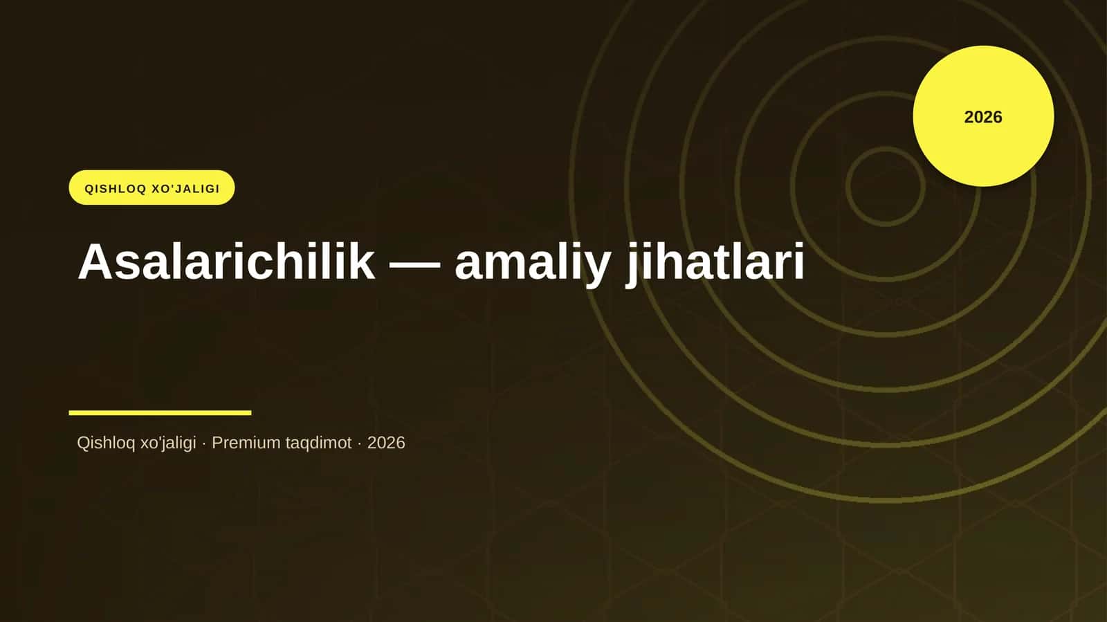 Asalarichilik — amaliy jihatlari 1