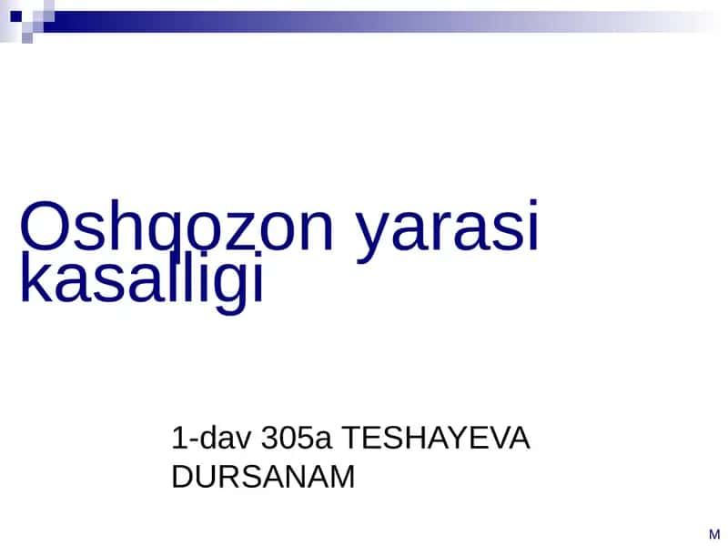 Oshqozon yarasi va BPK epidemiologiyasi 1