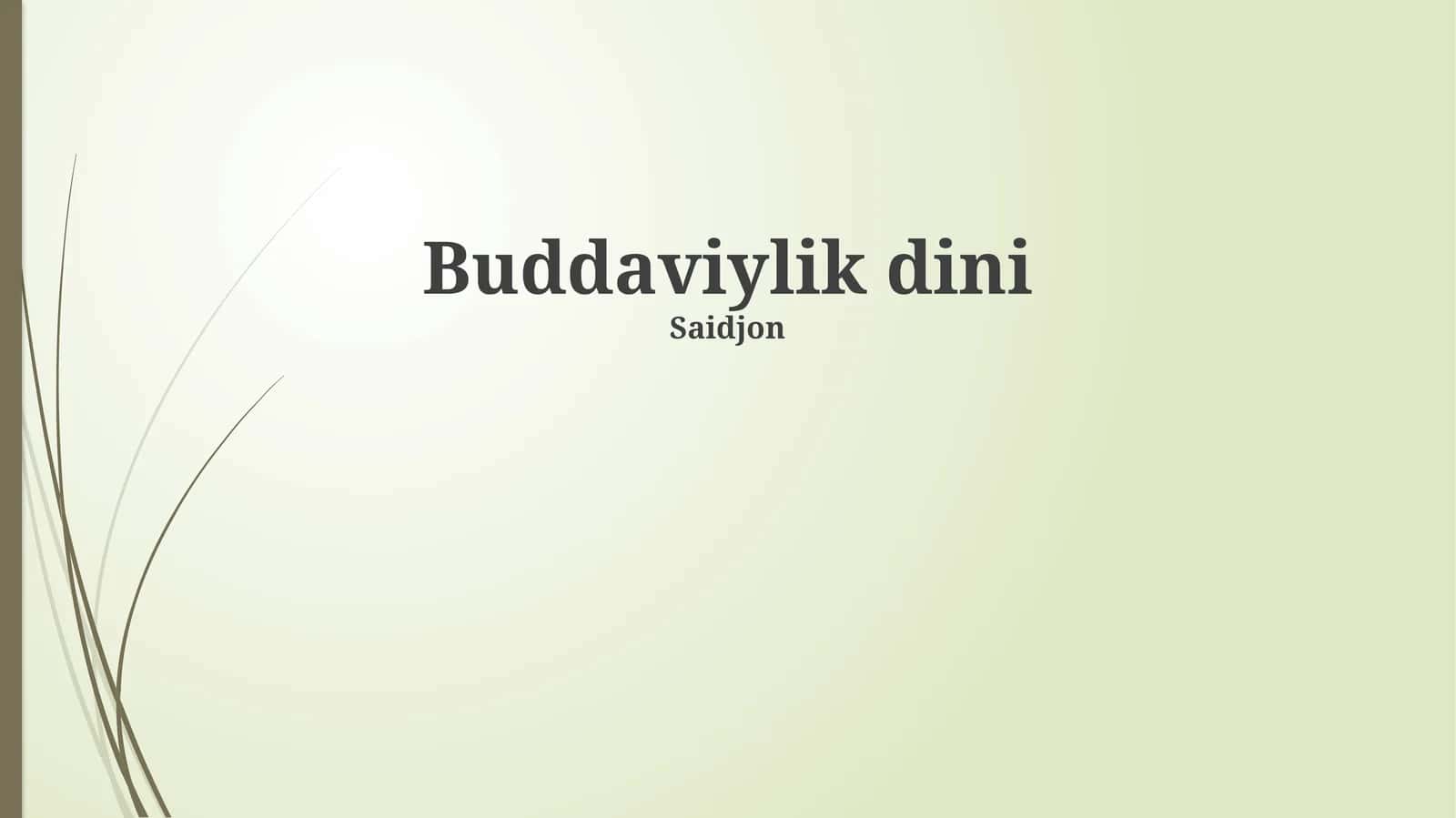 Buddaviylik dini 1