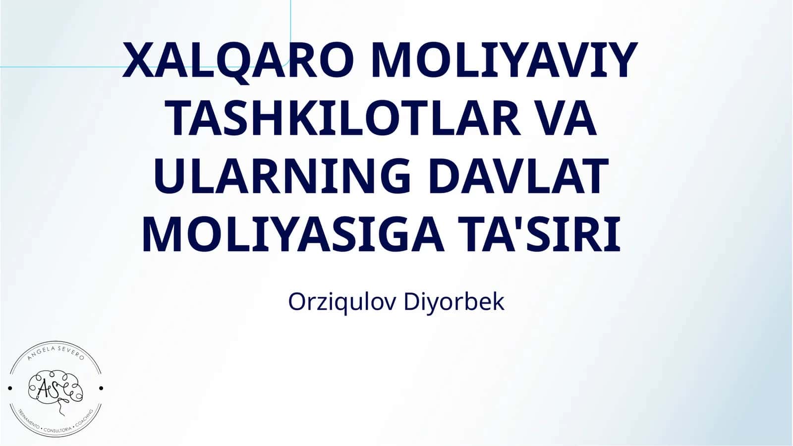 XALQARO MOLIYAVIY TASHKILOTLAR VA ULARNING DAVLAT MOLIYASIGA TA'SIRI 1