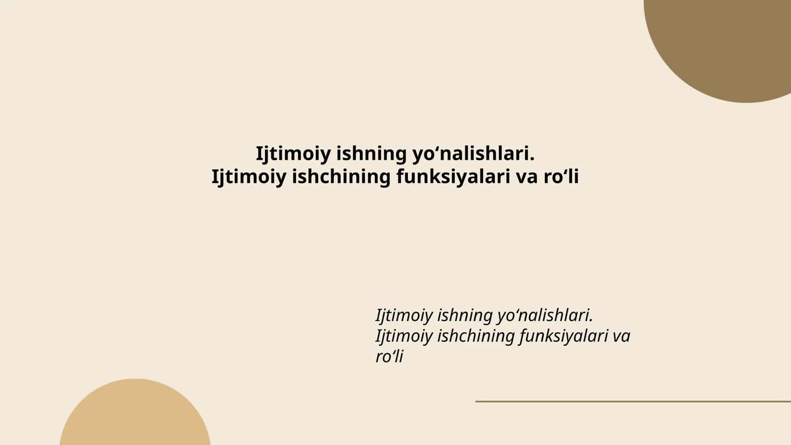 Ijtimoiy ishning yo‘nalishlari 1