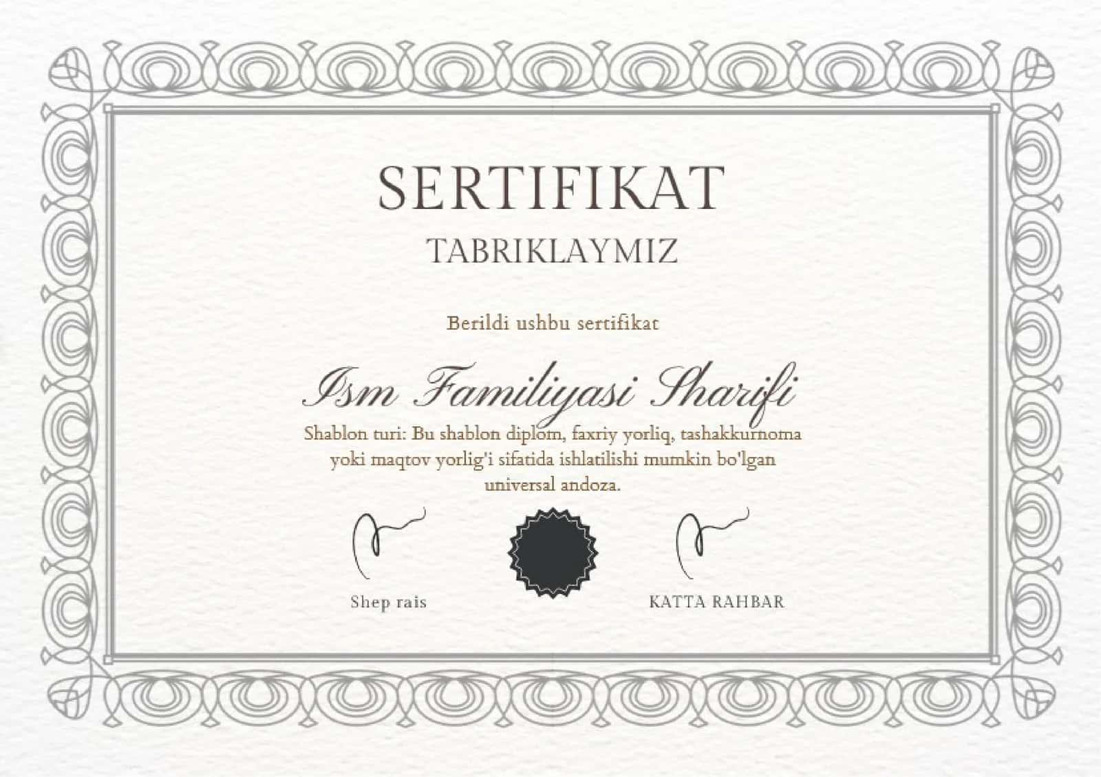 Sertifikat 1