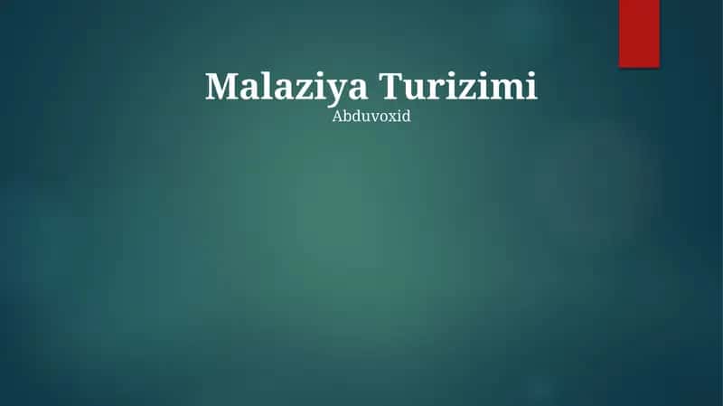 Malaziya Turizimi 1