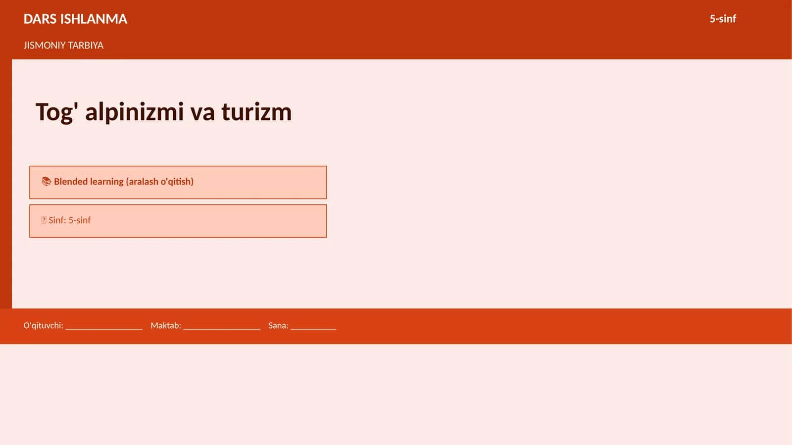 DARS ISHLANMA 5-sinf JISMONIY TARBIYA 1