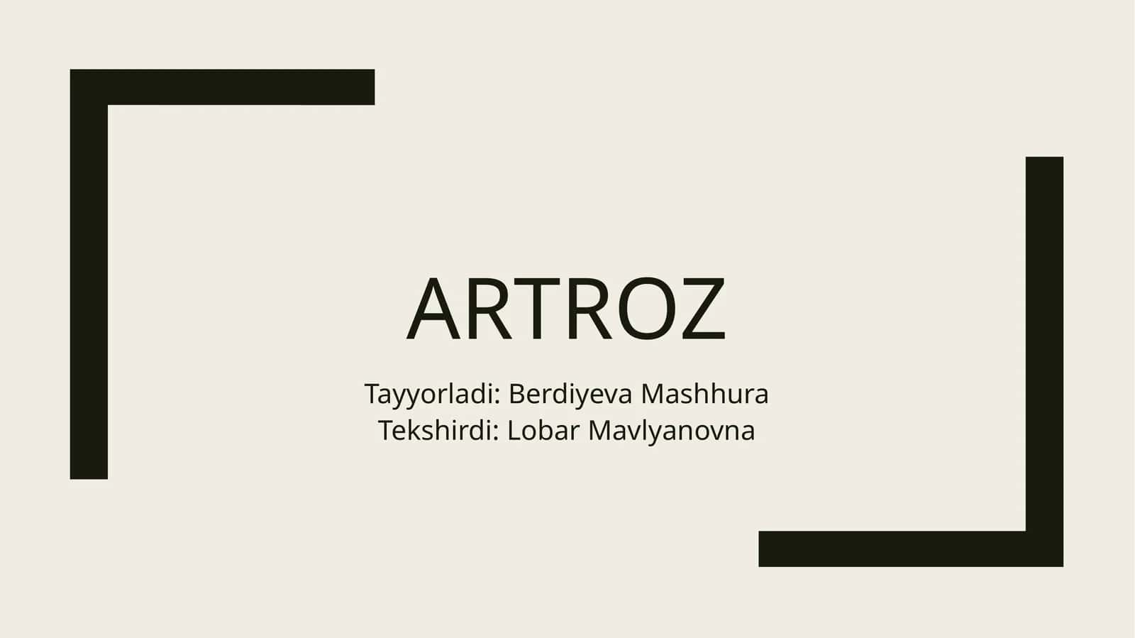 Artroz 1