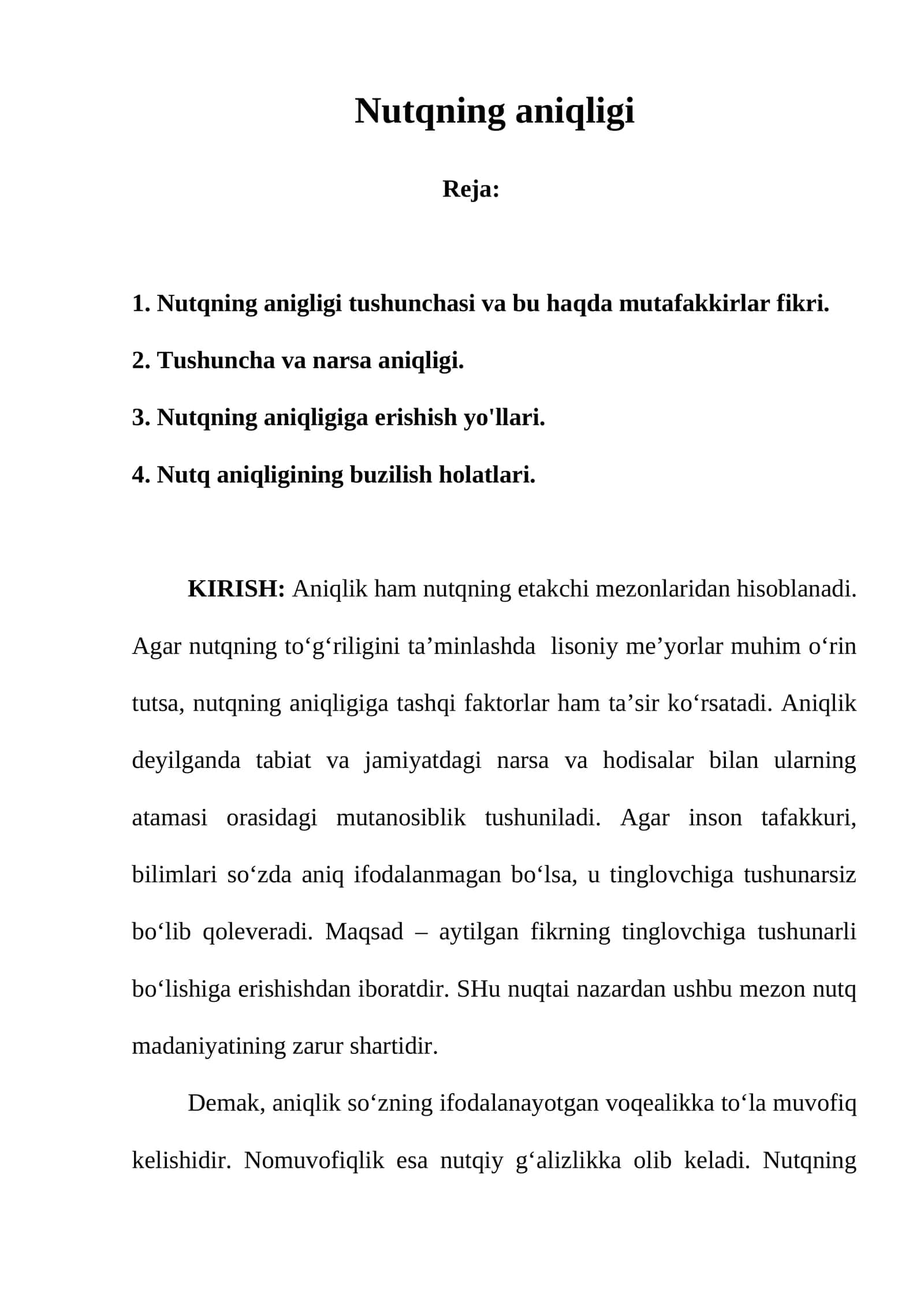 Nutqning aniqligi 1