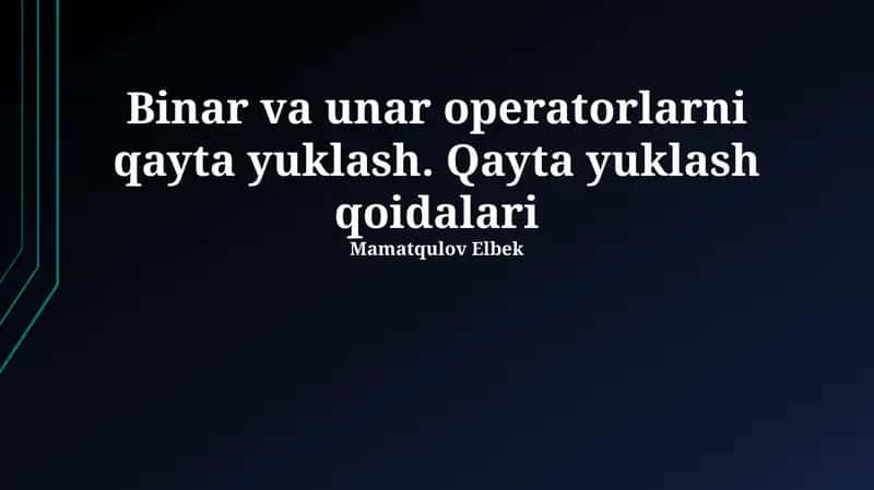 Qayta yuklash qoidalari 1