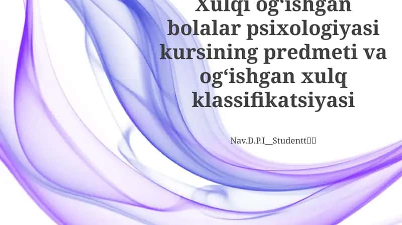 Bolalarda Deviatsiya Xulqini Ta'riflash 1