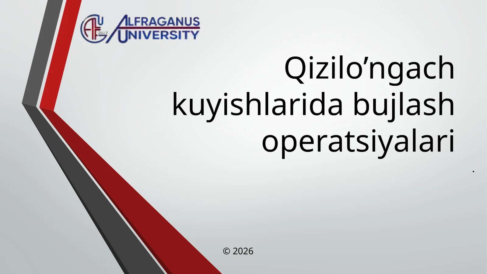 Qizilo’ngach kuyishlarida bujlash operatsiyalar 1