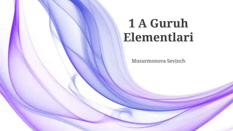 1 Guruh Elementlari 1