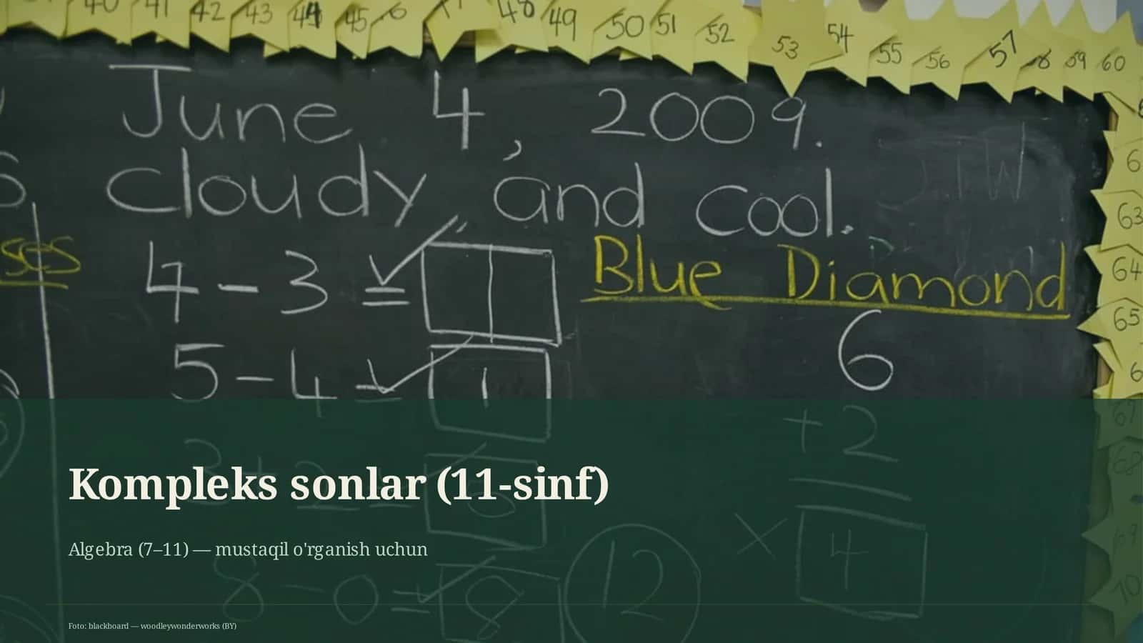 Kompleks sonlar (11-sinf) 1