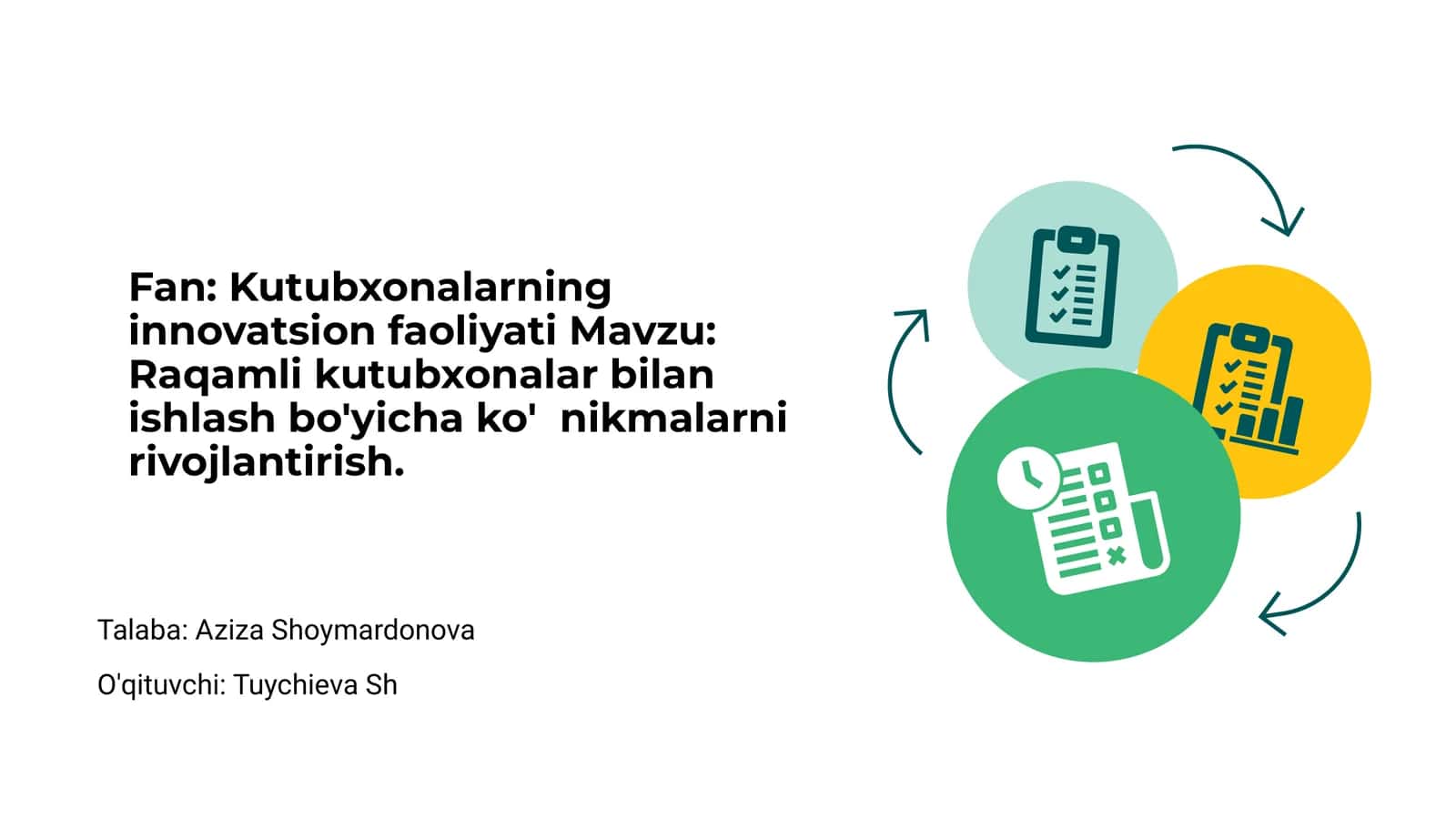 Kutubxonalarning innovatsion faoliyati 1