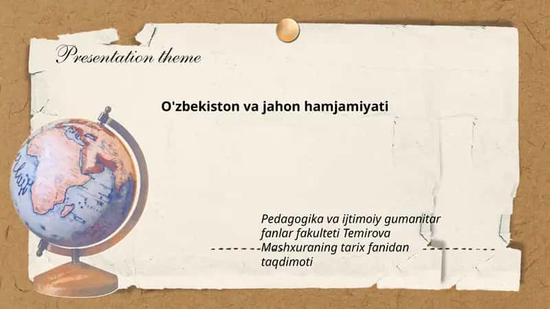 Temirova Mashxuraning tarix fanidan taqdimoti 1