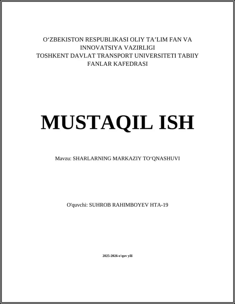 Sharlarning markaziy toʻqnashuvi 1