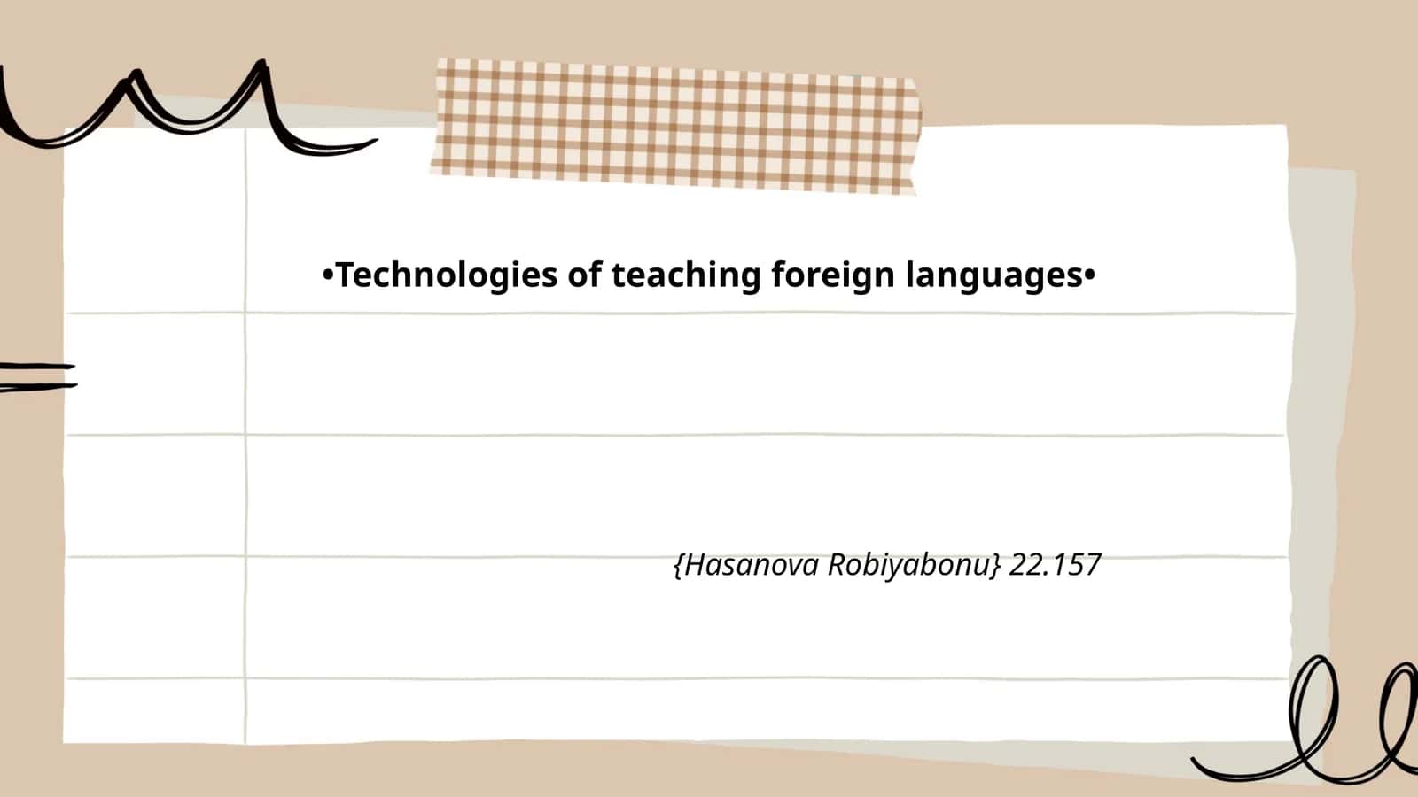 Technologies of teaching foreign languages 1