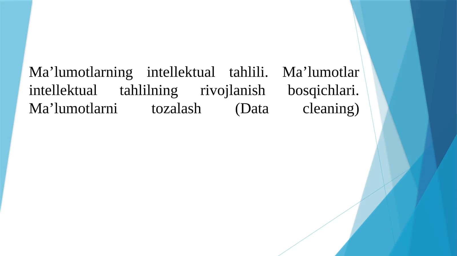 Ma'lumotlarni tozalash (Data cleaning) 1
