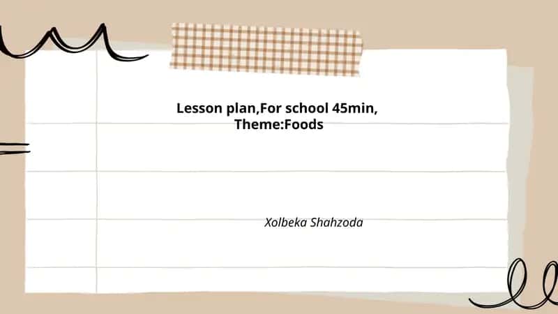 Fruits Lesson Plan 1