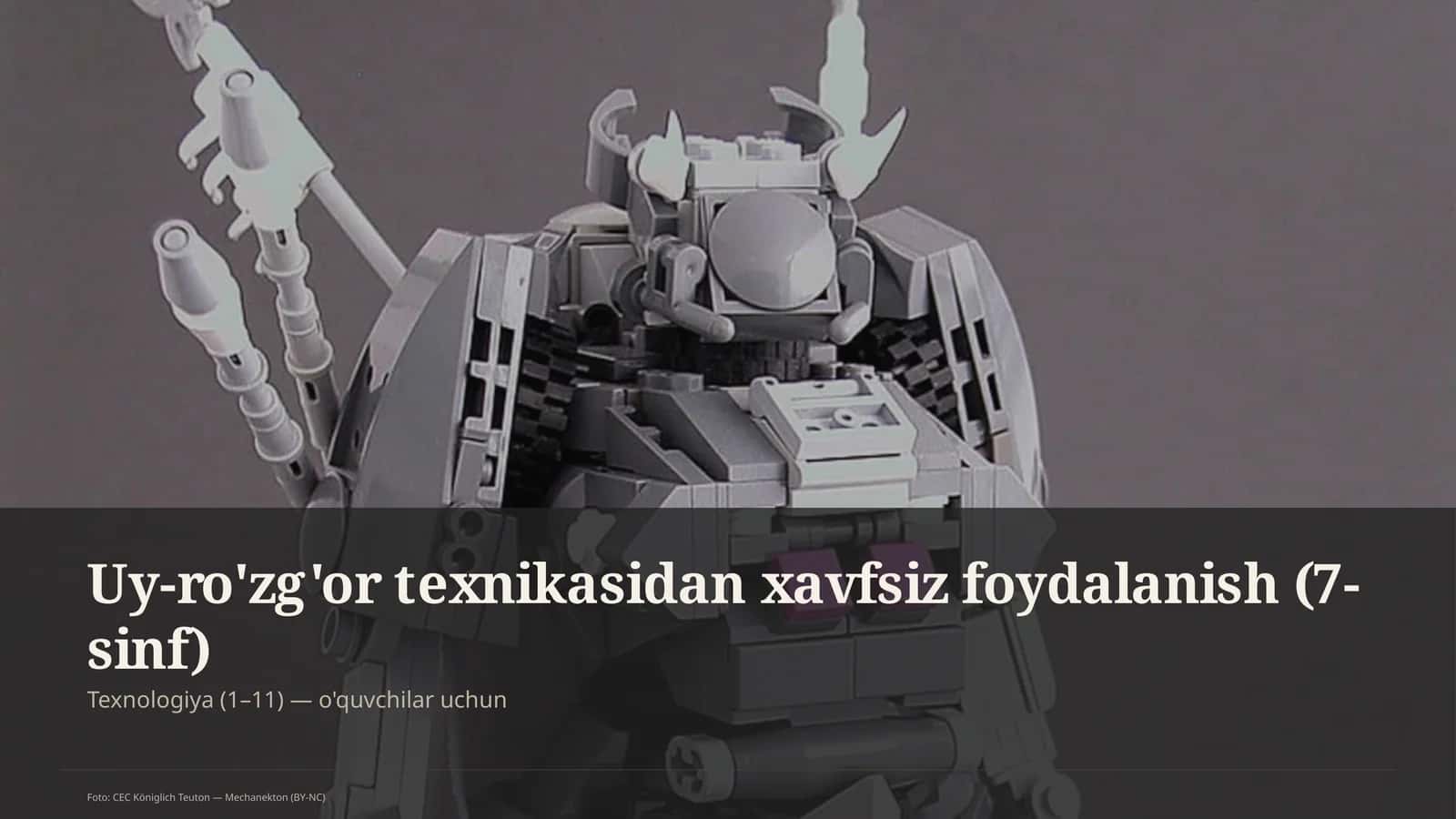 Uy-ro'zg'or texnikasidan xavfsiz foydalanish (7-sinf) 1