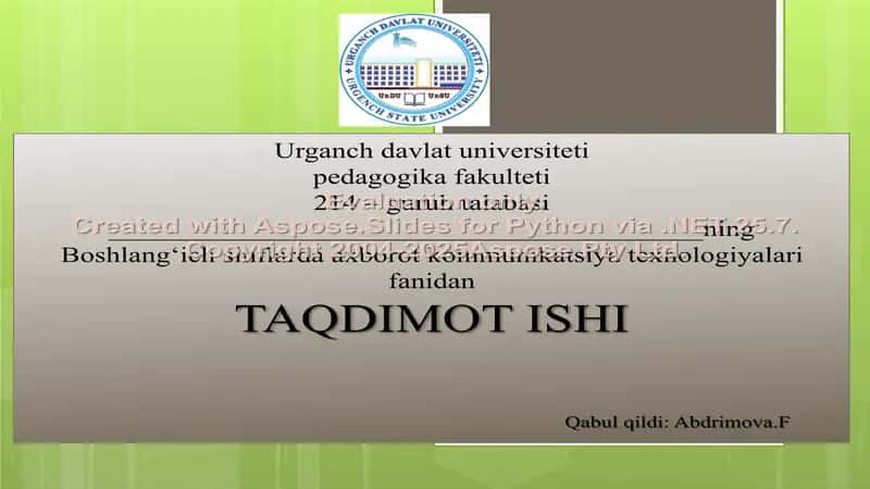Boshlang‘ich sinf o‘quvchilariga savod o‘rgatish davrida axborot texnologiyalaridan foydalanishni o‘rgatish 1