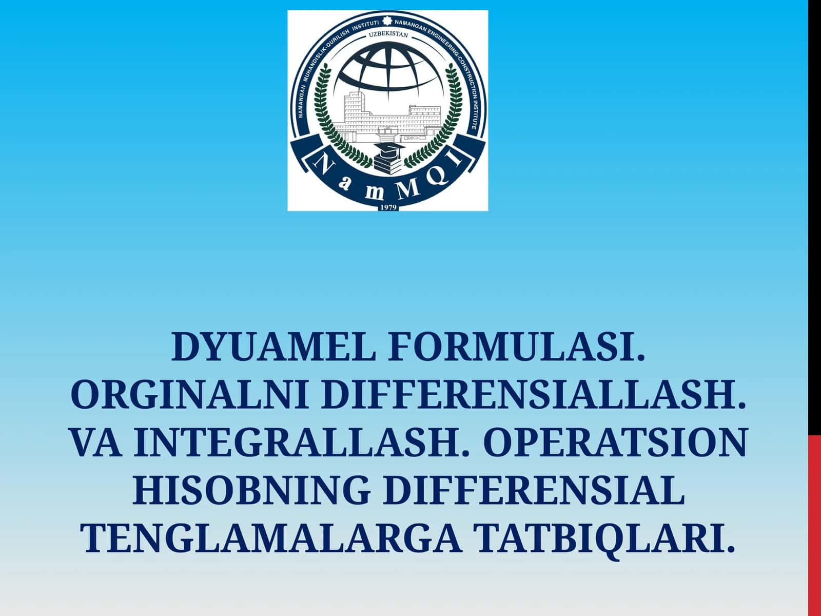 DYUAMEL FORMULASI 1