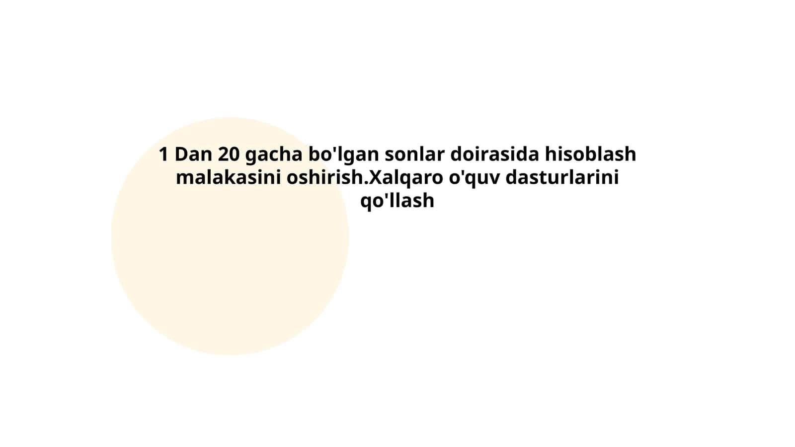 Hisoblash malakasini oshirish 1