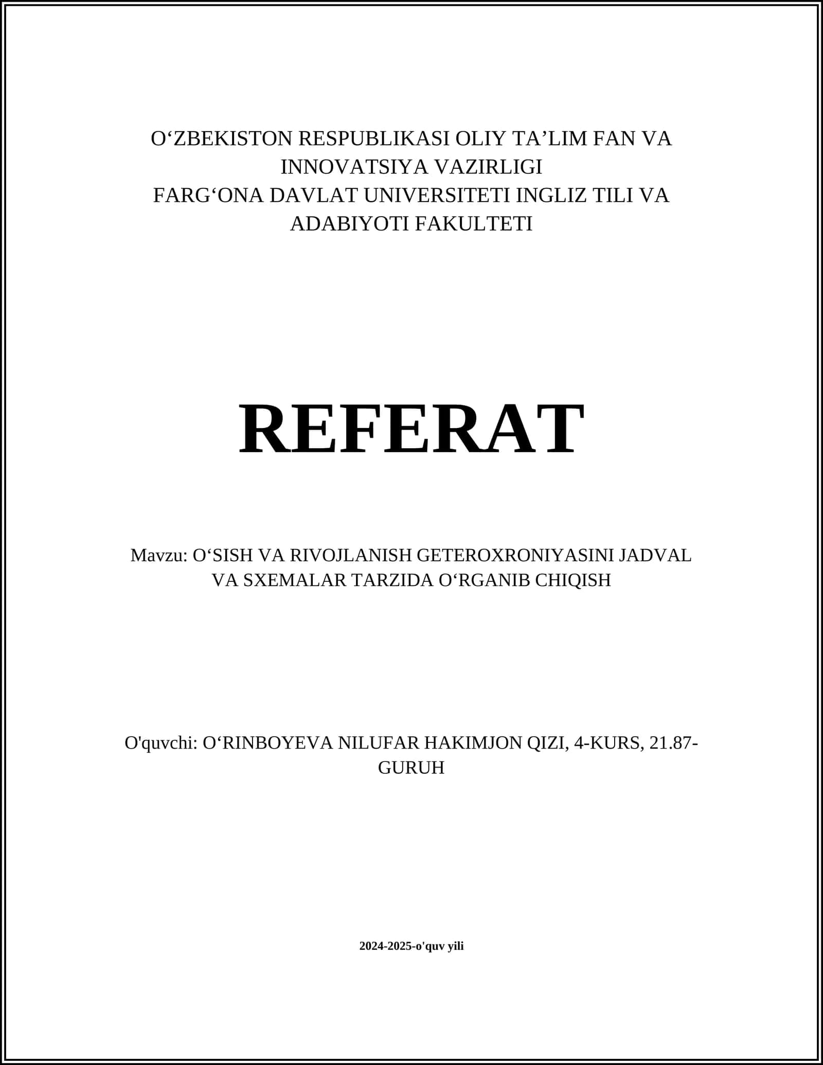 Geteroxroniya tushunchasi 1
