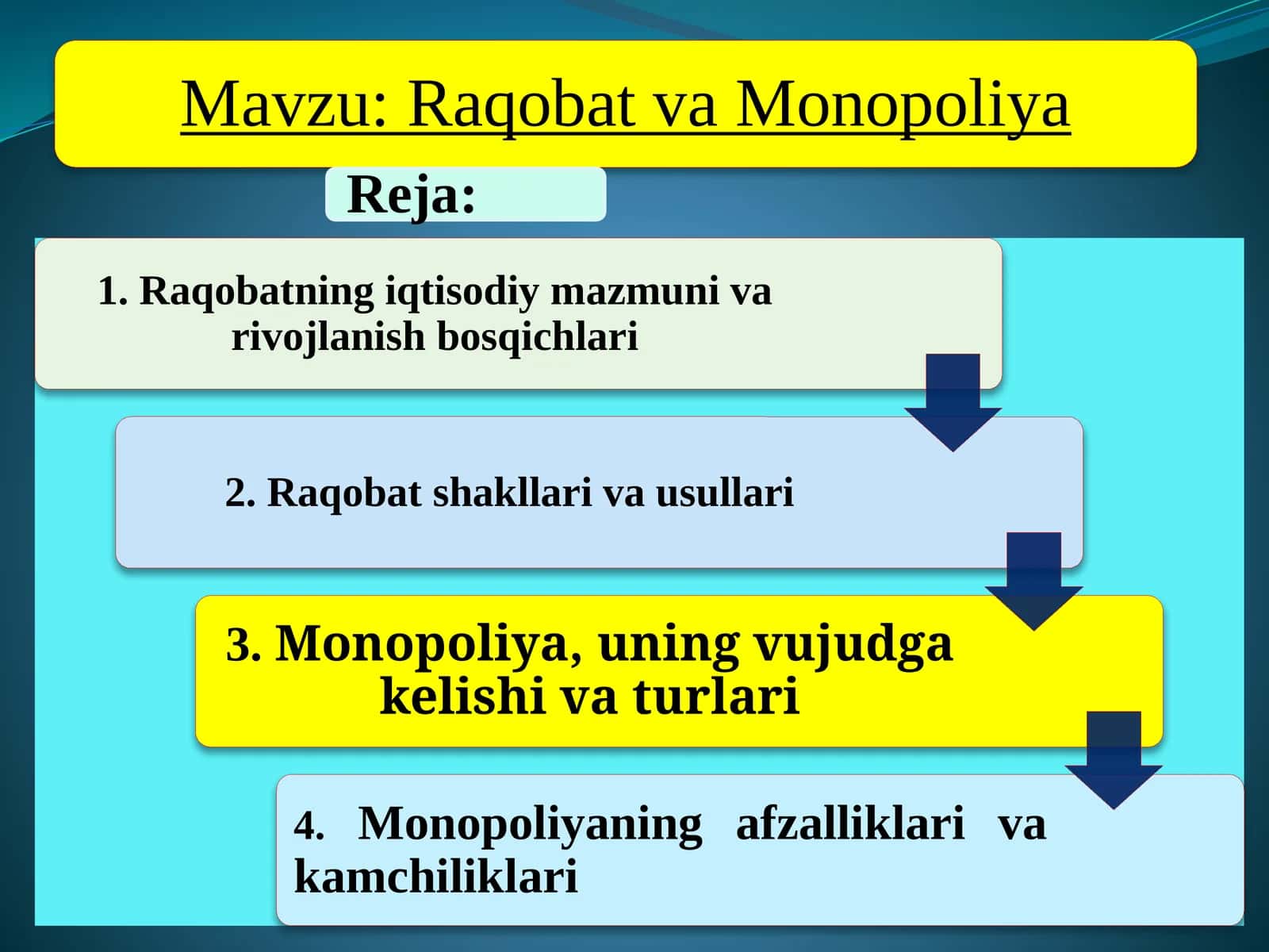 Raqobatchilik bosqichi 1