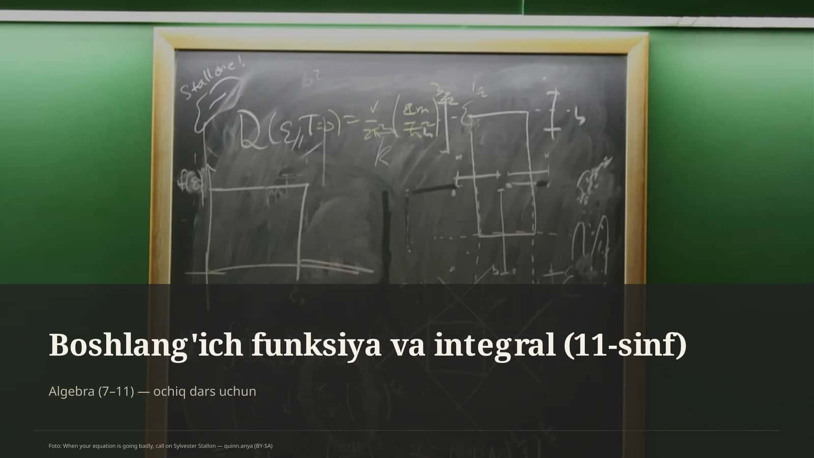 Algebra (7–11) — ochiq dars uchun 1