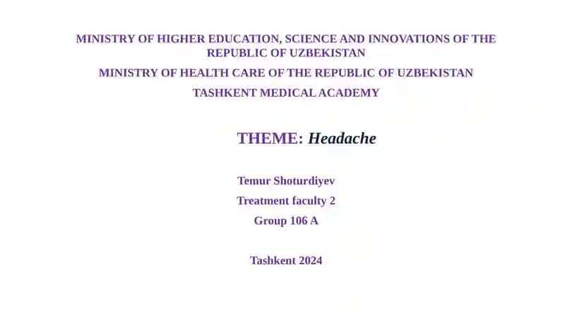 Headache Treatment