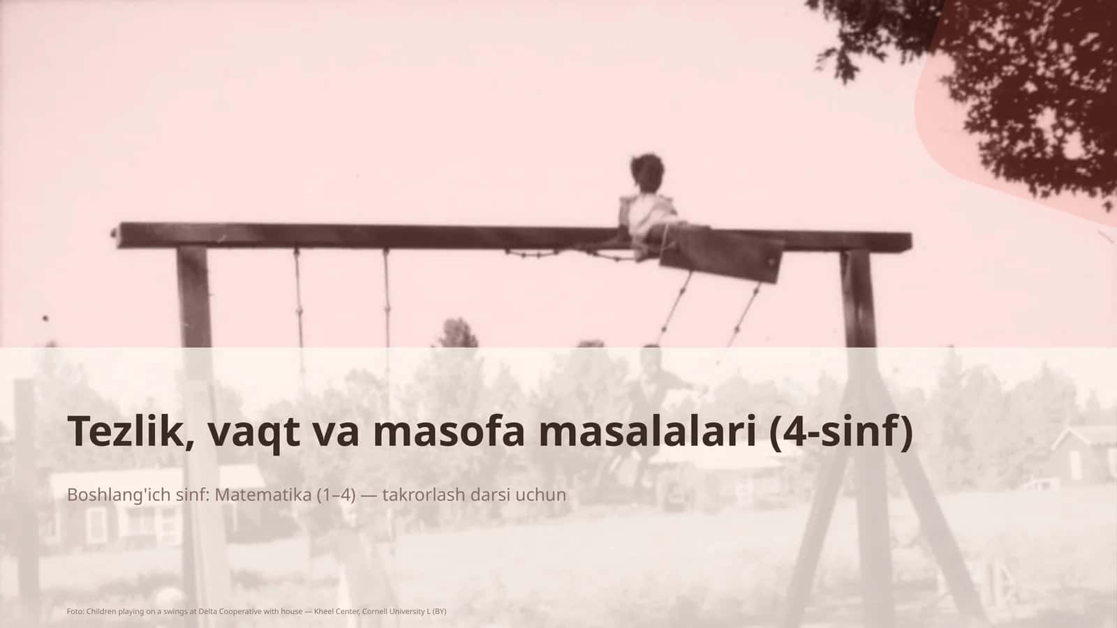 Tezlik, vaqt va masofa masalalari (4-sinf) 1