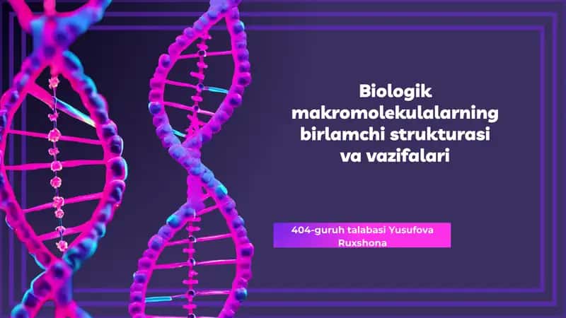 Birlamchi strukturani tushunish 1