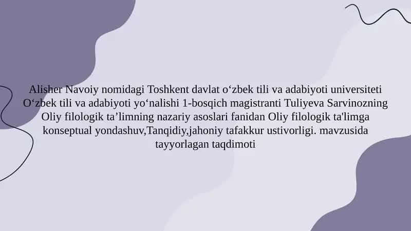 Konseptual yondashuvning asosiy tushunchalari va maqsadlari 1