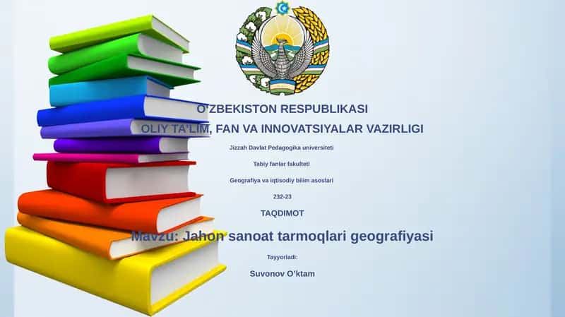 Jahon sanoat tarmoqlari geografiyasi 1