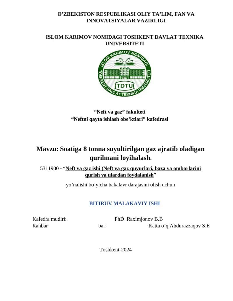 Neftni qayta ishlash obe’ktlari kafedrasi 1