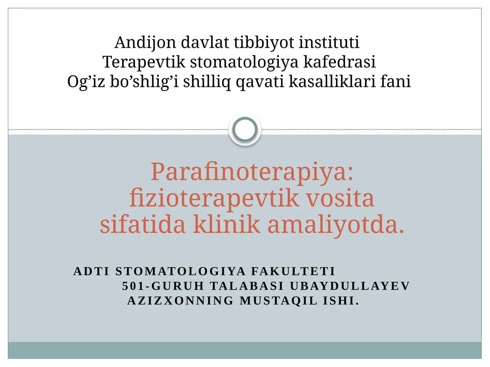 Parafinoterapiya: fizioterapevtik vosita sifatida klinik amaliyotda. 1