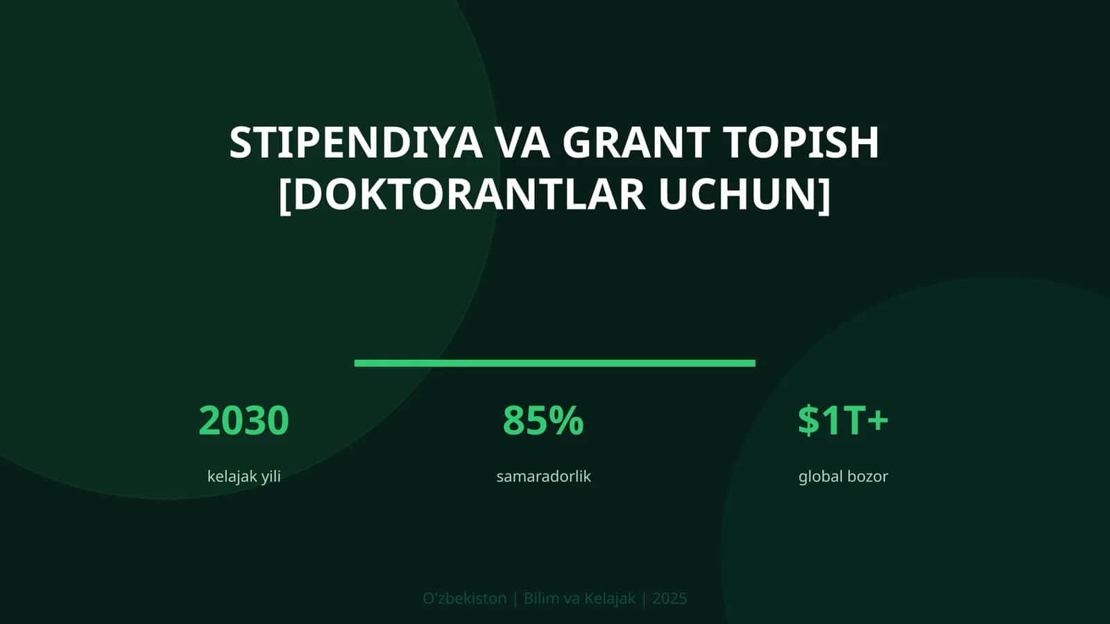 Stipendiya va grant topish [doktorantlar uchun] 1
