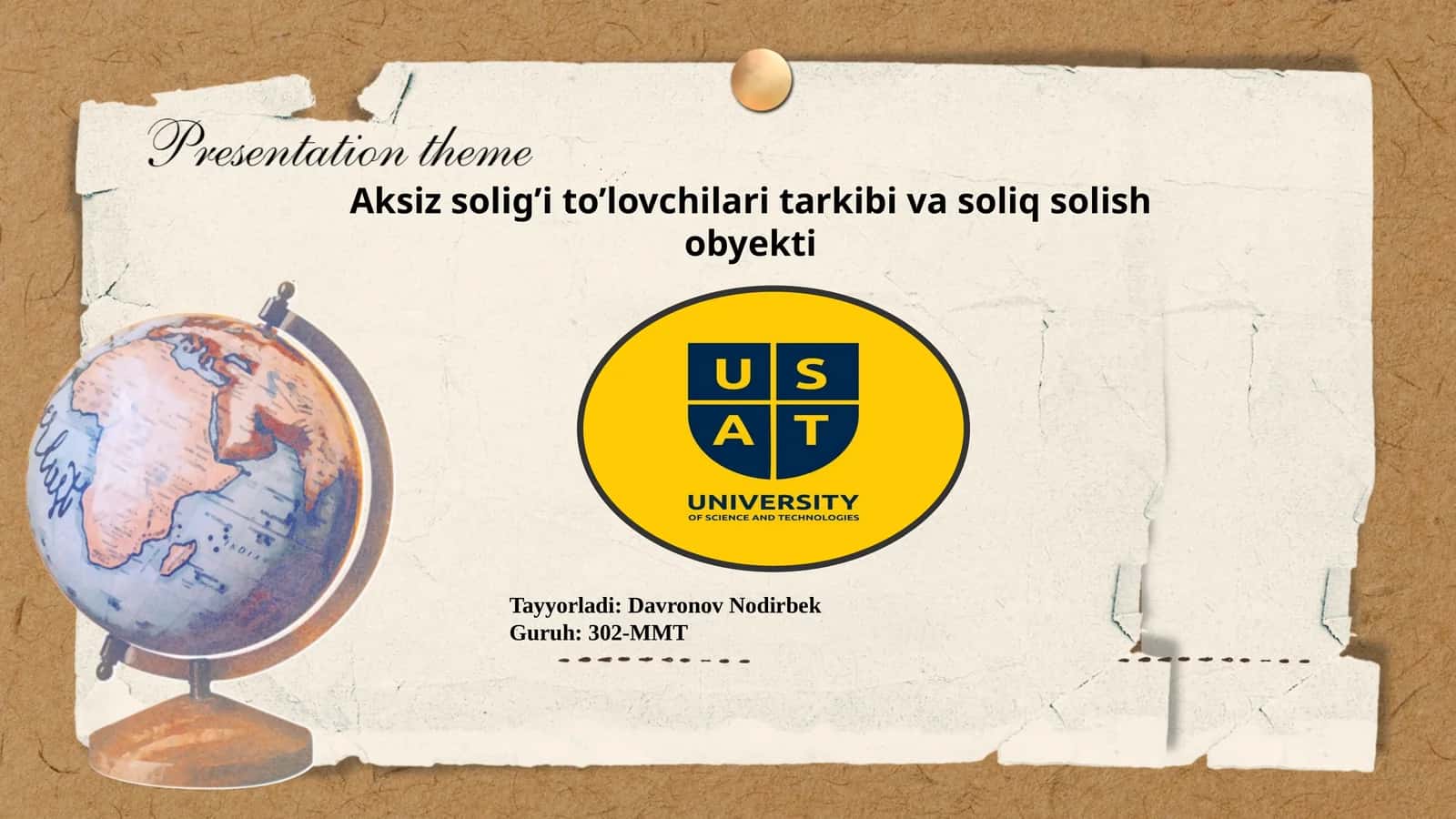Aksiz solig’i to’lovchilari tarkibi va soliq solish obyekti 1
