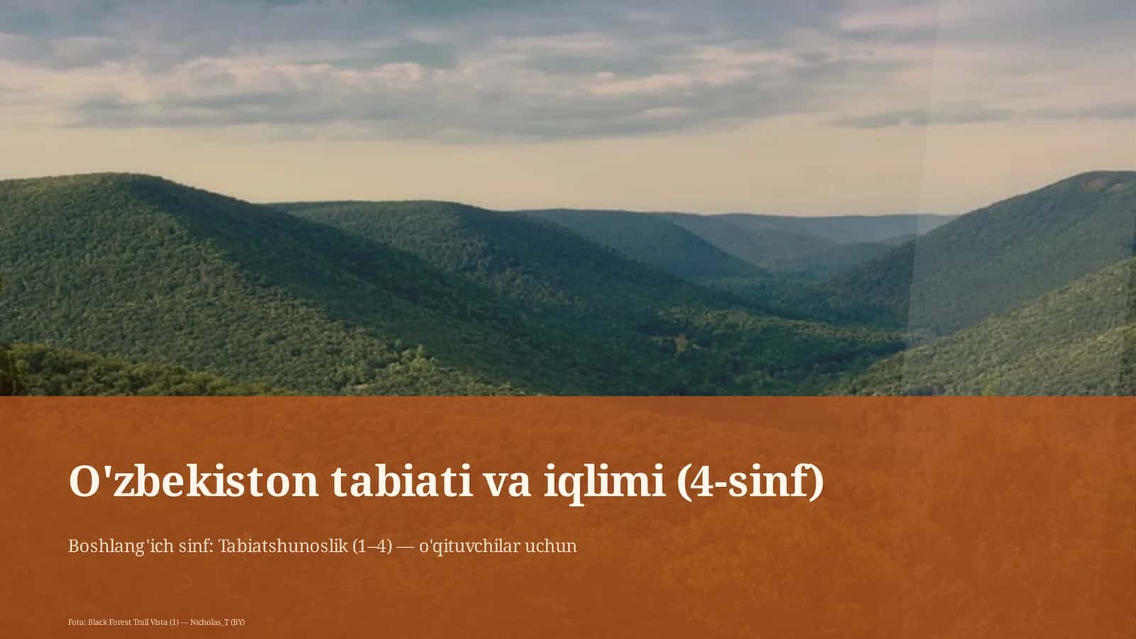 O'zbekiston tabiati va iqlimi (4-sinf) 1