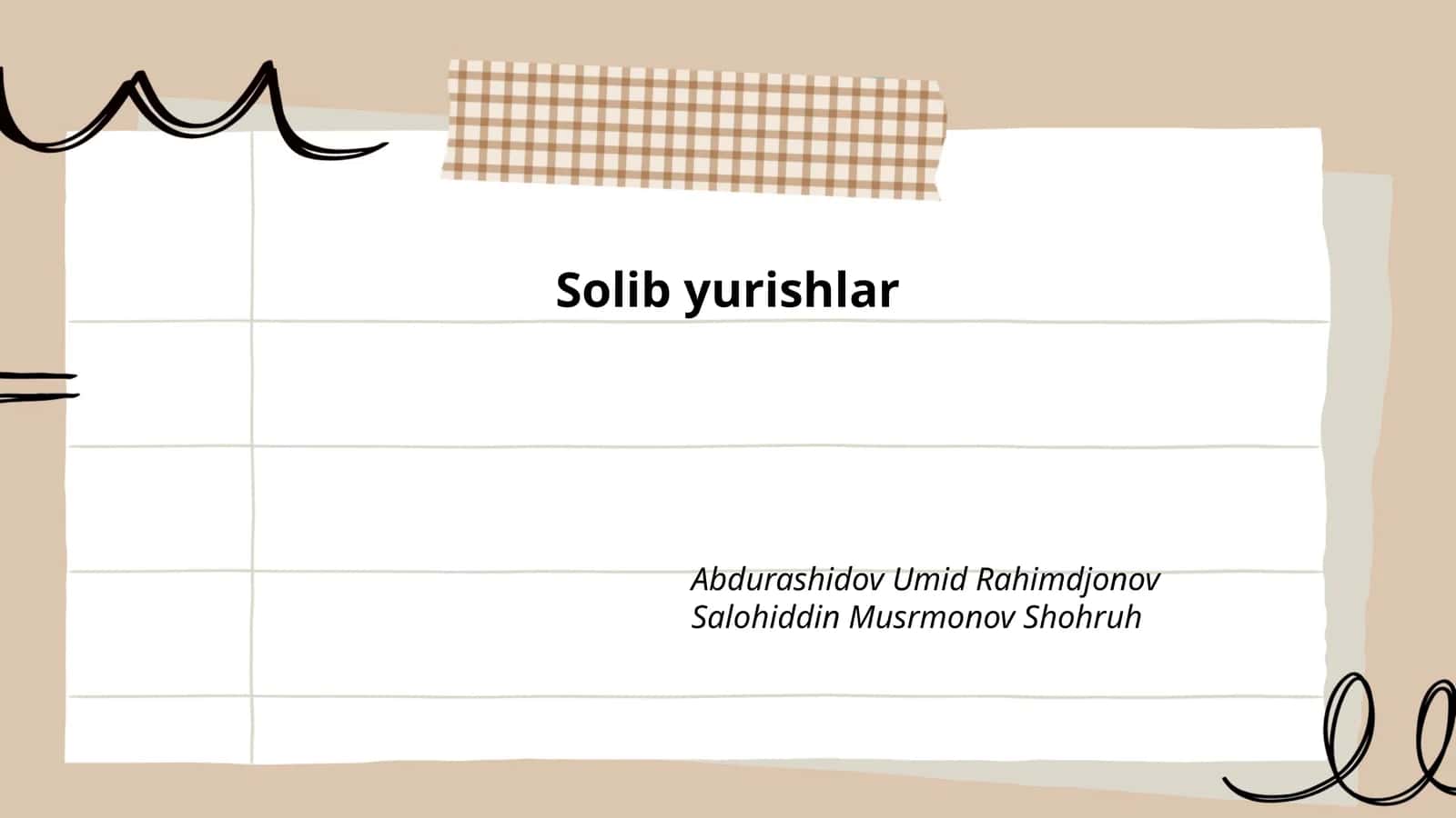 Solib yurishlar 1